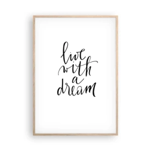 Poster în ramă de stejar deschis - Of course - 70x100 cm