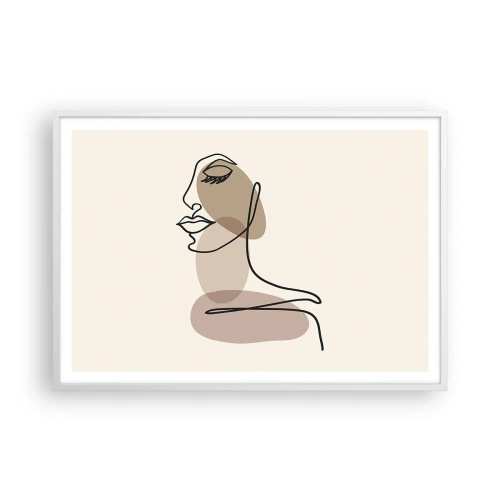Poster în ramă albă - O anumită linie de frumusețe - 100x70 cm
