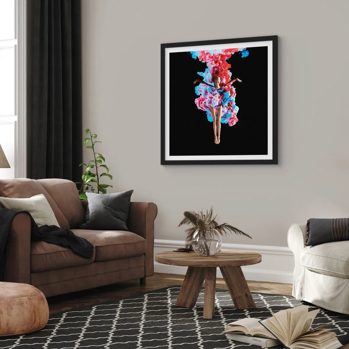 Poster în ramă neagră - În plină înflorire - 30x30 cm