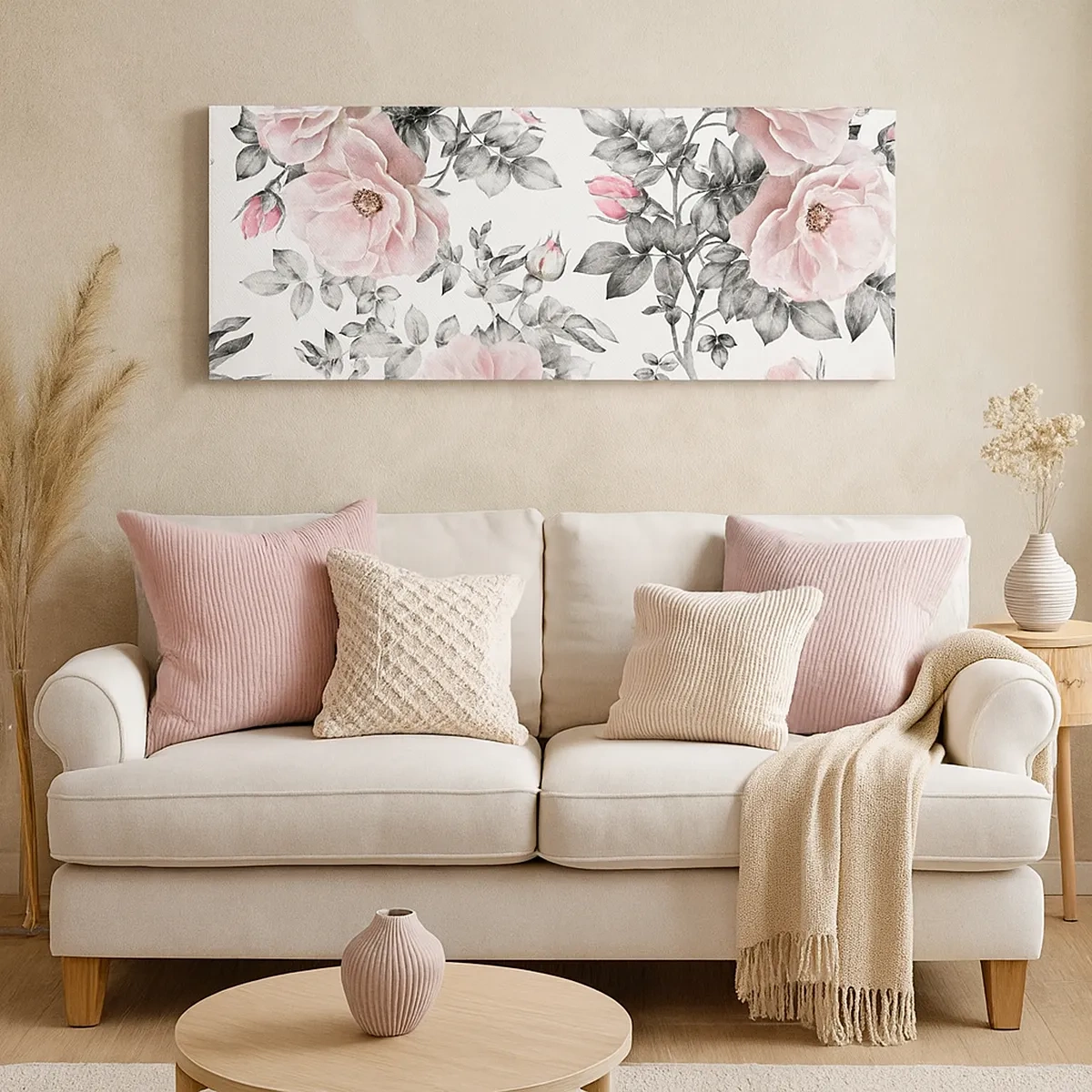 Tablou pe pânză - Pierde-te în florile de trandafir - 30x30 cm