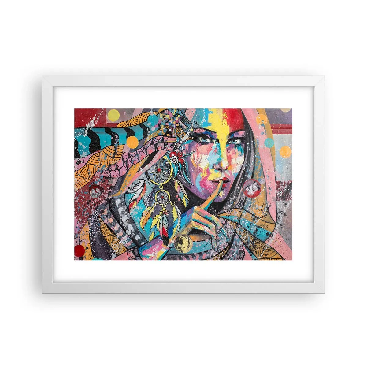 Poster în ramă albă - Taci până când înțelegi - 40x30 cm