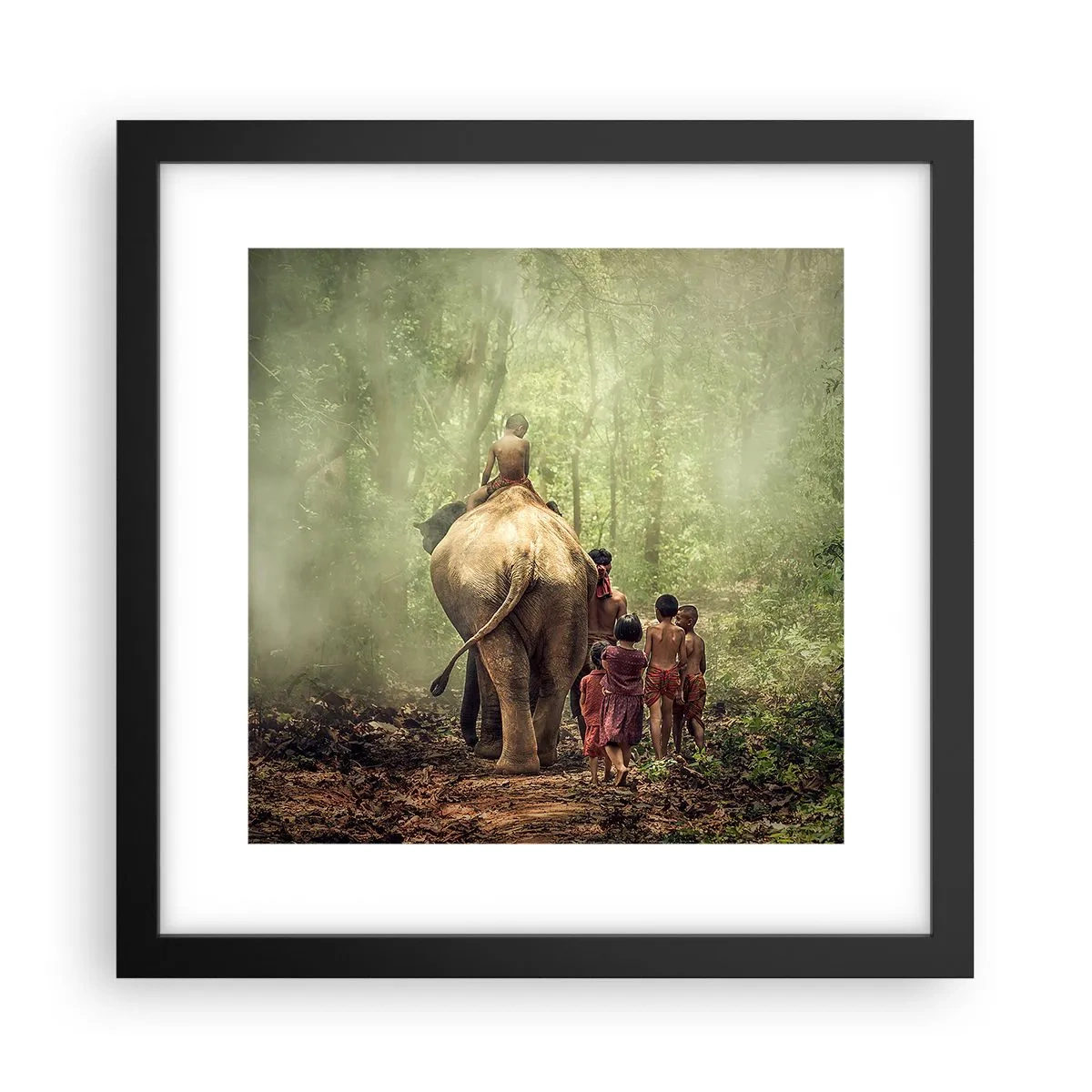 Poster în ramă neagră - Noua Carte a Junglei - 30x30 cm