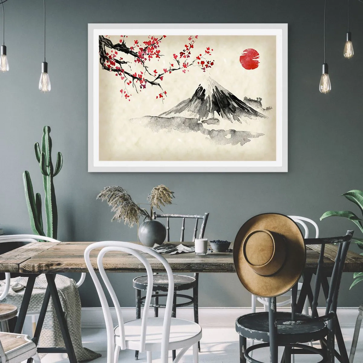 Poster în ramă albă - Îndrăgostește-te de Japonia - 50x40 cm