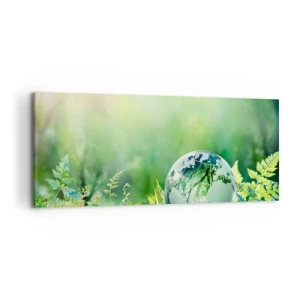 Tablou pe pânză - Planeta verde - 120x50 cm