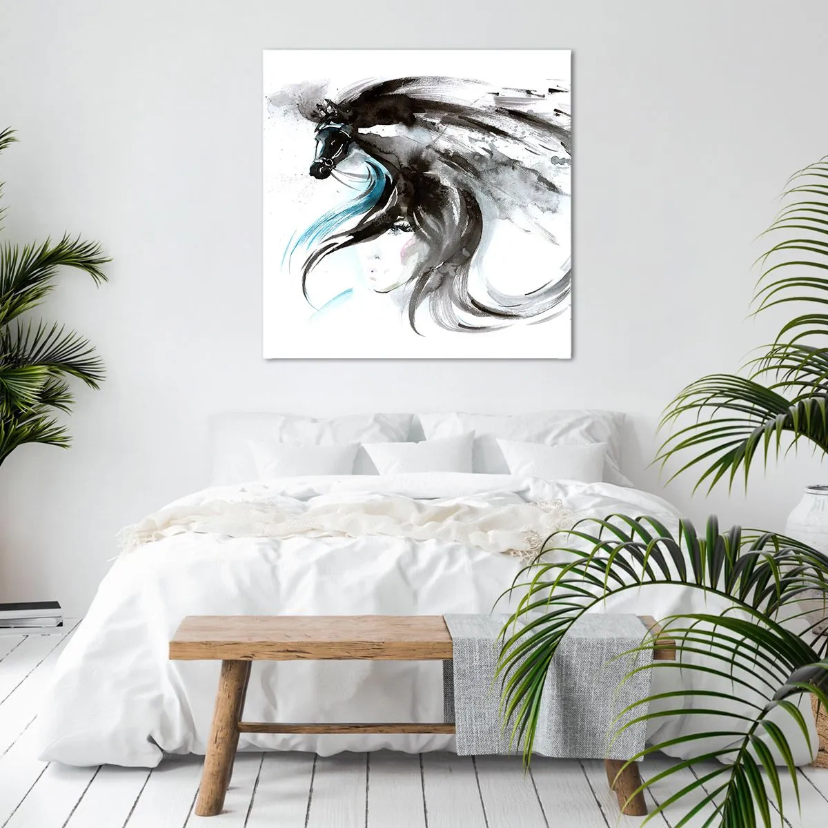 Tablou pe pânză - Galopul Prințului Negru - 40x40 cm