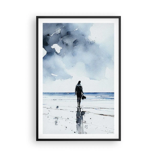 Poster în ramă neagră - Vorbind cu marea - 61x91 cm