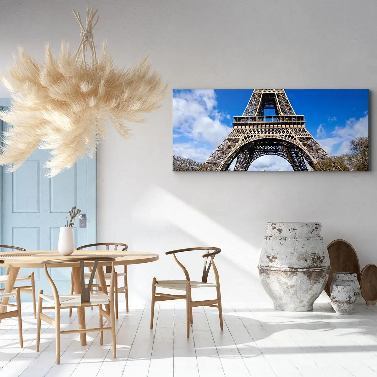 Tablou pe pânză - Întregul Paris la picioarele ei - 160x50 cm