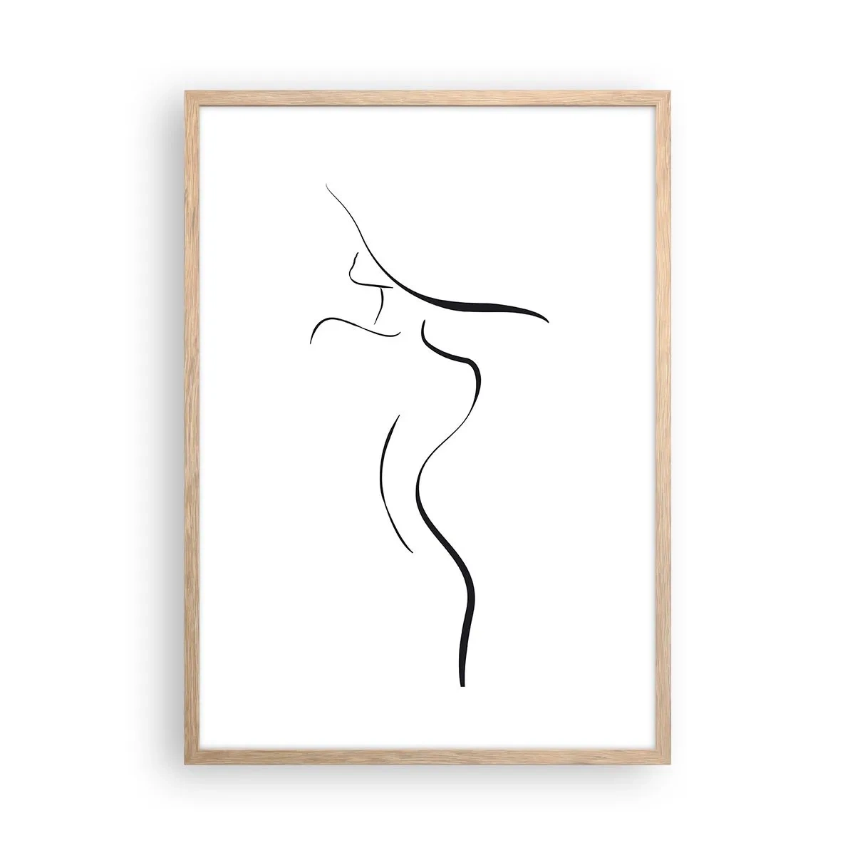 Poster în ramă de stejar deschis - E insesizabilă ca un val - 50x70 cm