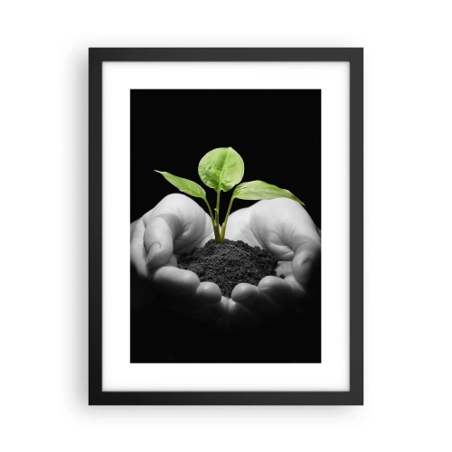 Poster în ramă neagră - Iubesc natura, o protejez - 30x40 cm
