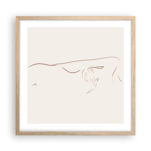 Poster în ramă de stejar deschis - Forma dorinței - 50x50 cm