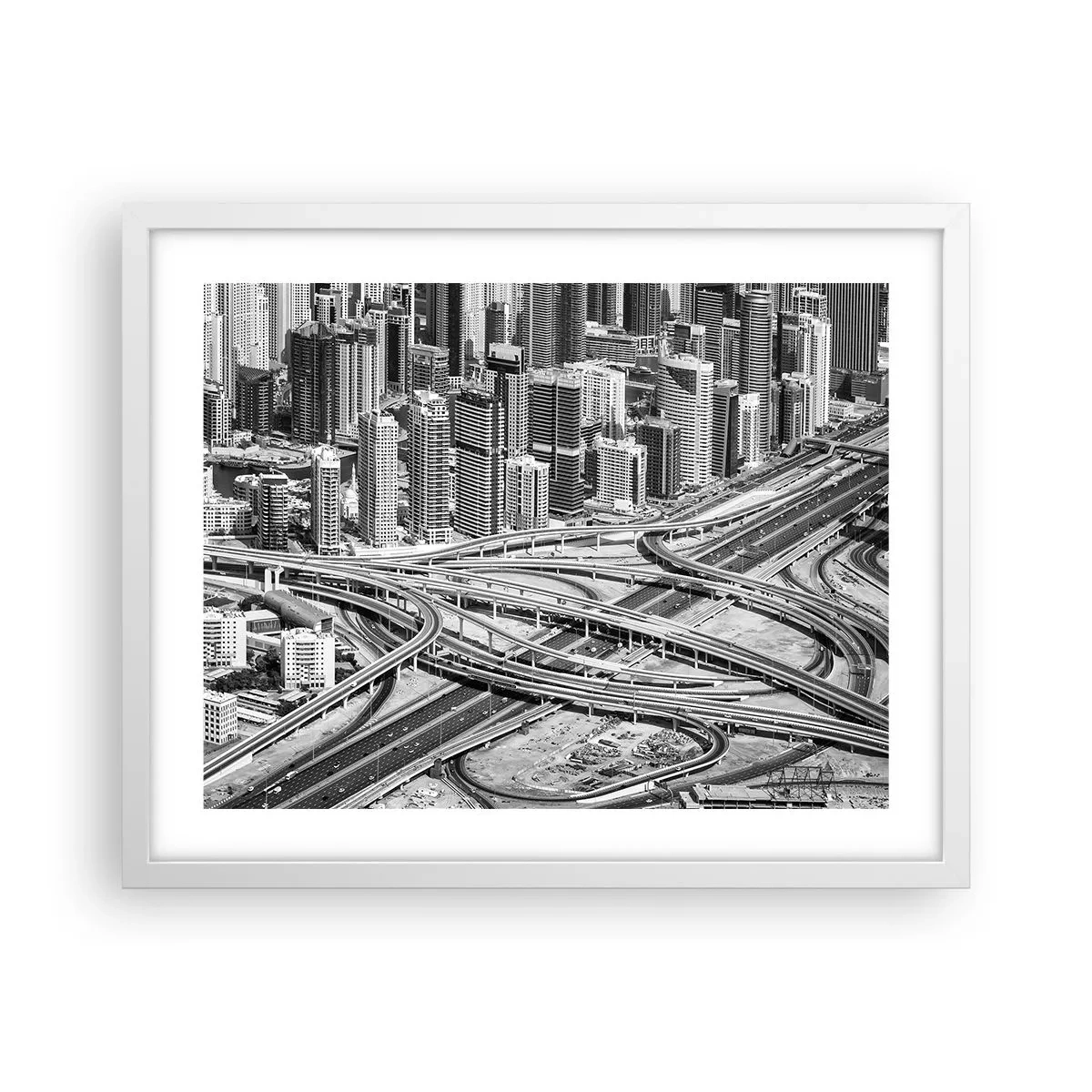 Poster în ramă albă - Dubai - orașul imposibil - 50x40 cm