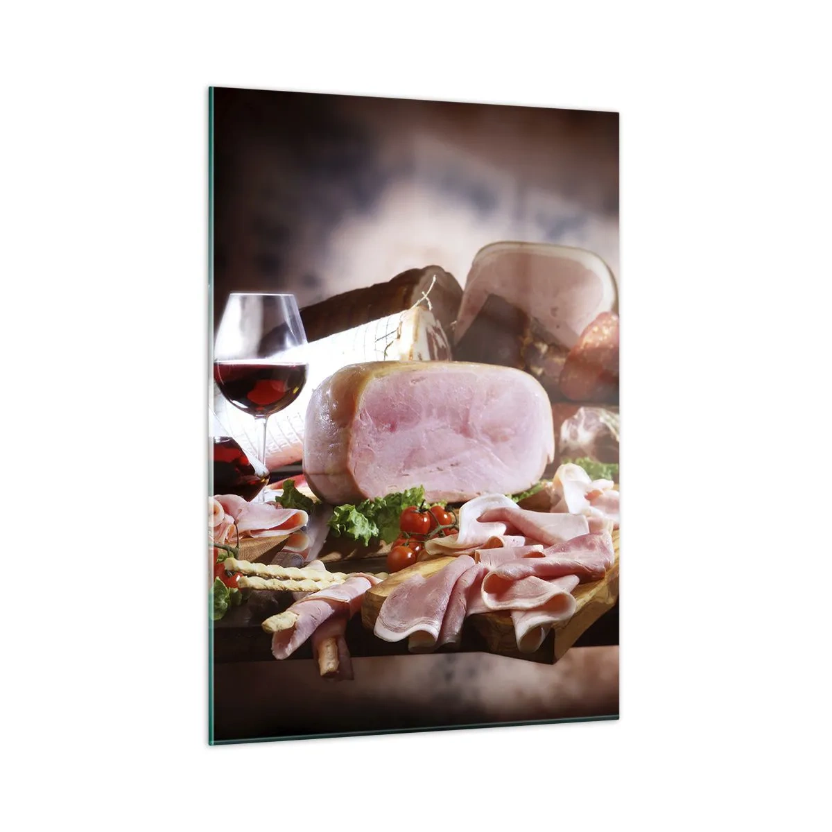 Tablou pe sticlă - Un vis culinar cu o carafă - 50x70 cm