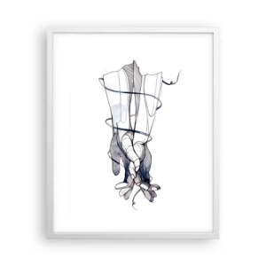 Poster în ramă albă - Un studiu al atingerii - 40x50 cm