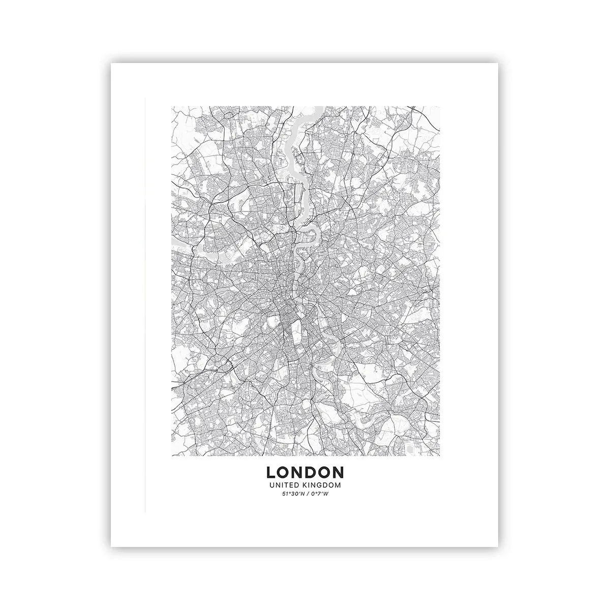 Poster - Harta labirintului din Londra - 40x50 cm