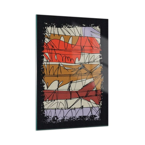 Tablou pe sticlă - Compoziție spontană - 50x70 cm