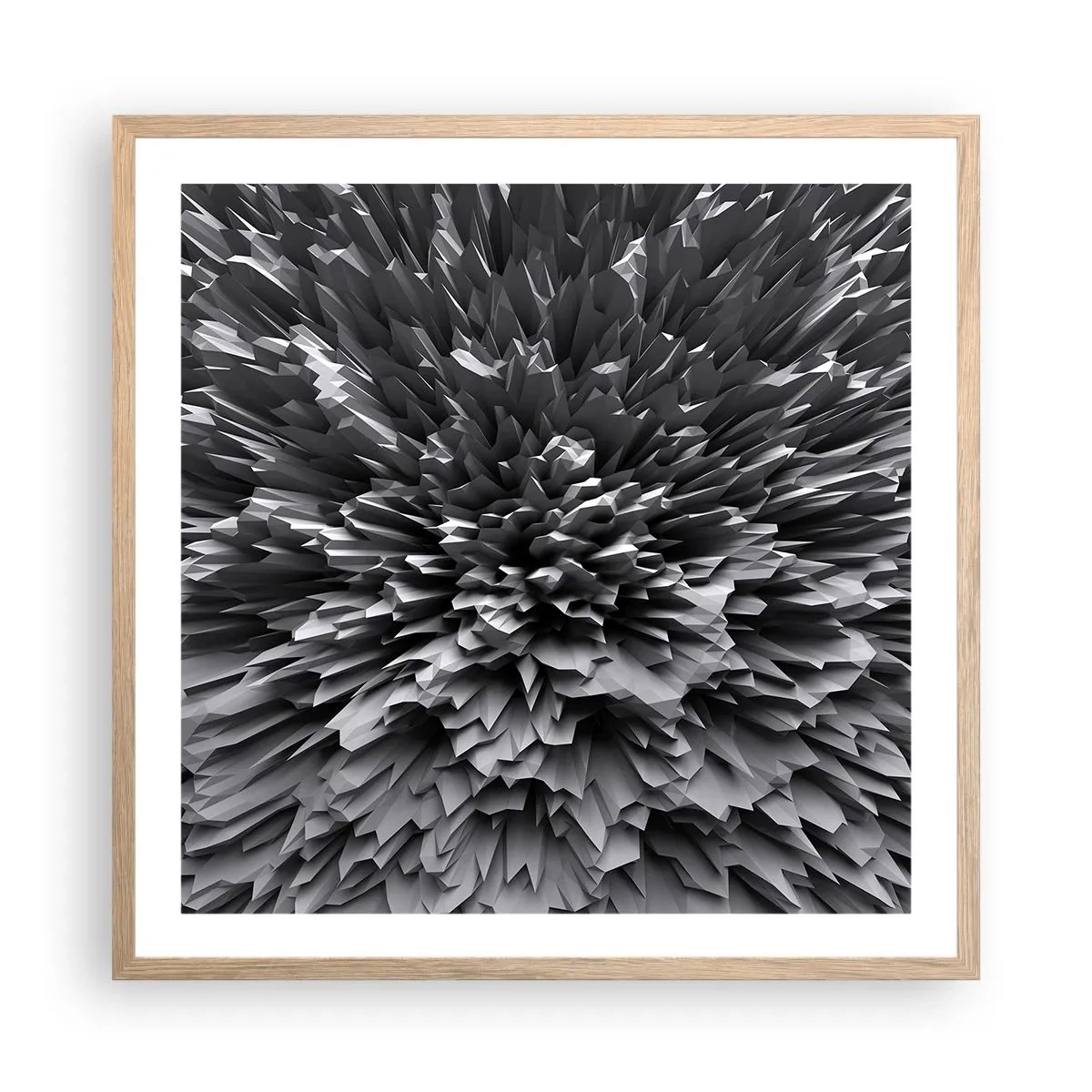 Poster în ramă de stejar deschis - Mai ascuțit nu se poate - 60x60 cm