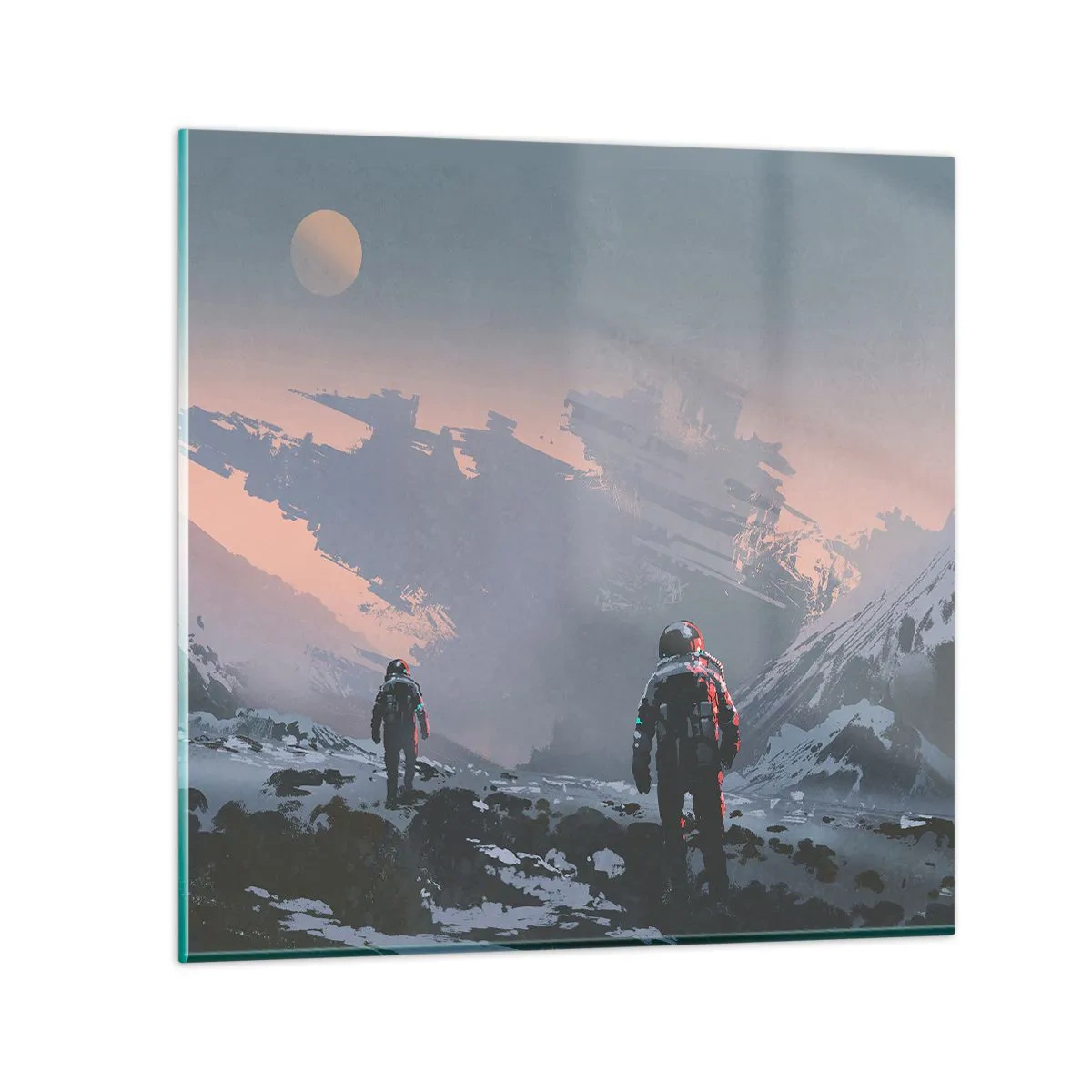 Tablou pe sticlă - Sub o stea necunoscută - 30x30 cm