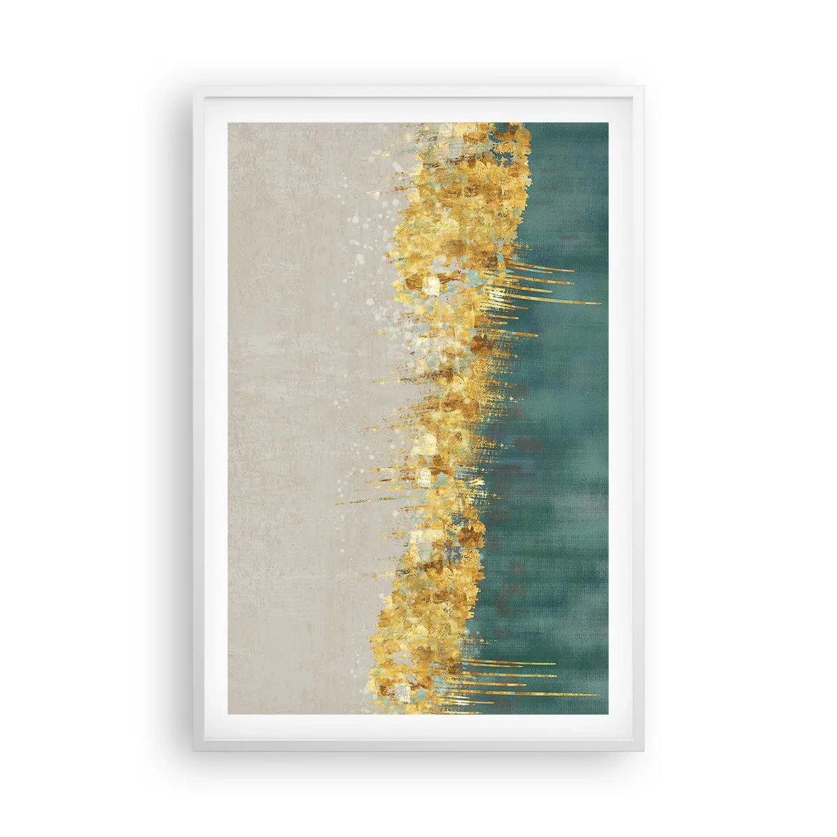 Poster în ramă albă - Frontiera de aur - 61x91 cm