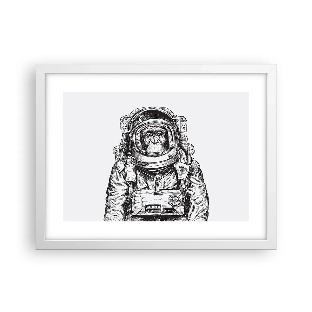 Poster în ramă albă - Evoluție alternativă - 40x30 cm