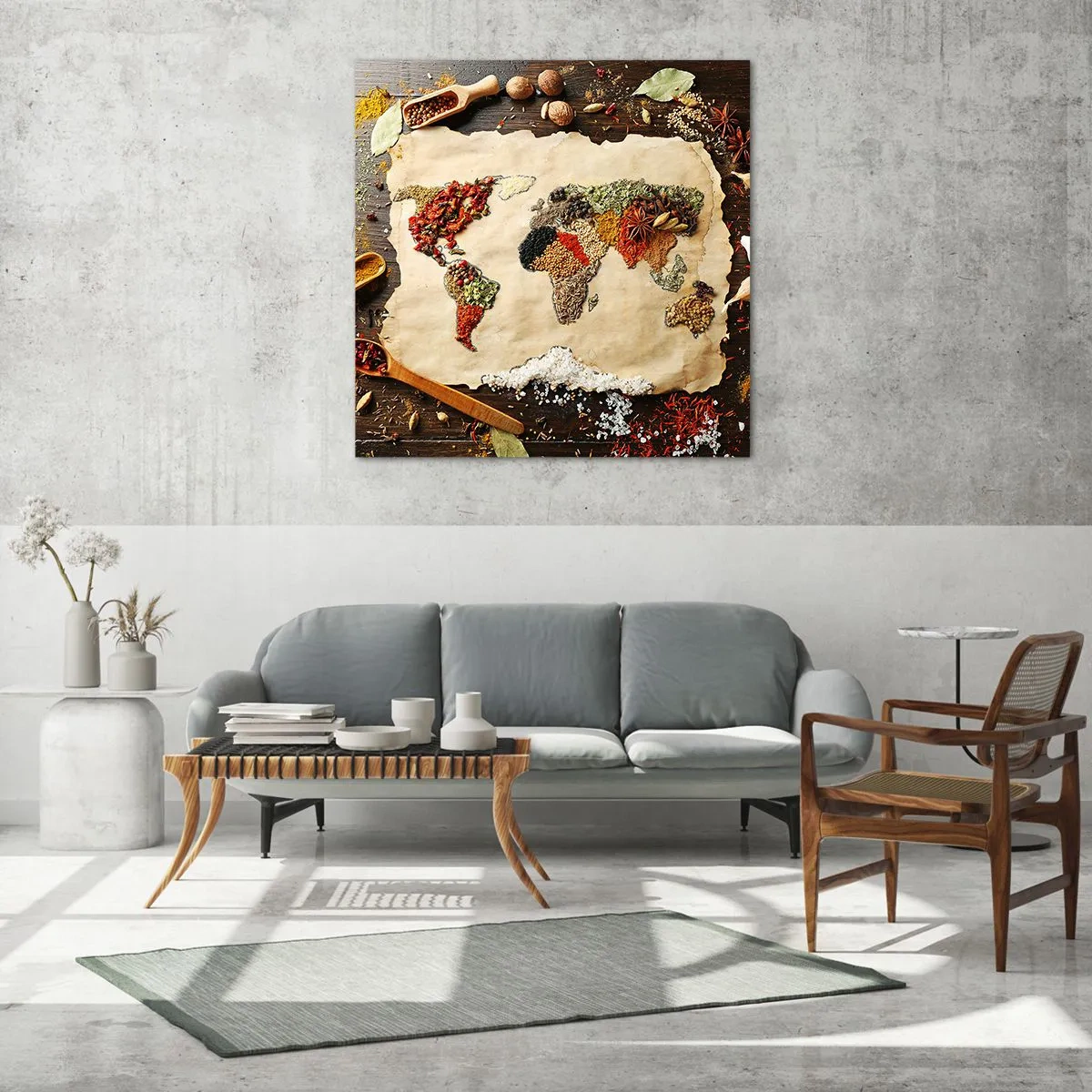 Tablou pe sticlă - Toate gusturile lumii - 40x40 cm