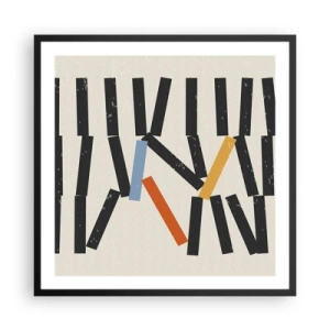 Poster în ramă neagră - Domino - compoziție - 60x60 cm