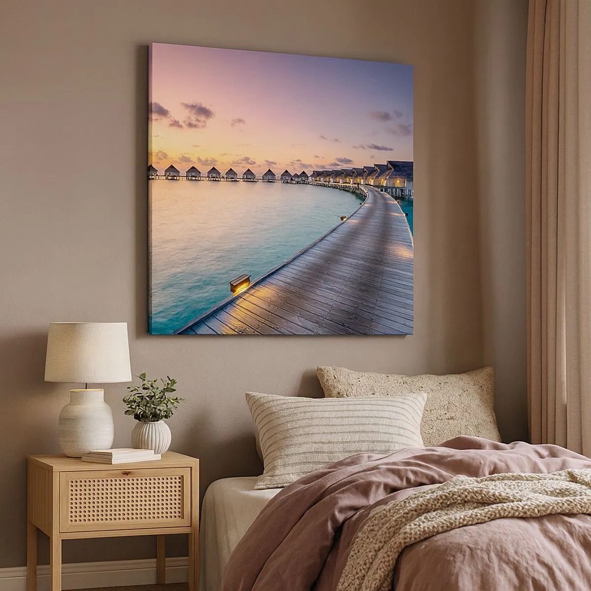 Tablou pe pânză - Vacanță - înapoi la sursă - 30x30 cm