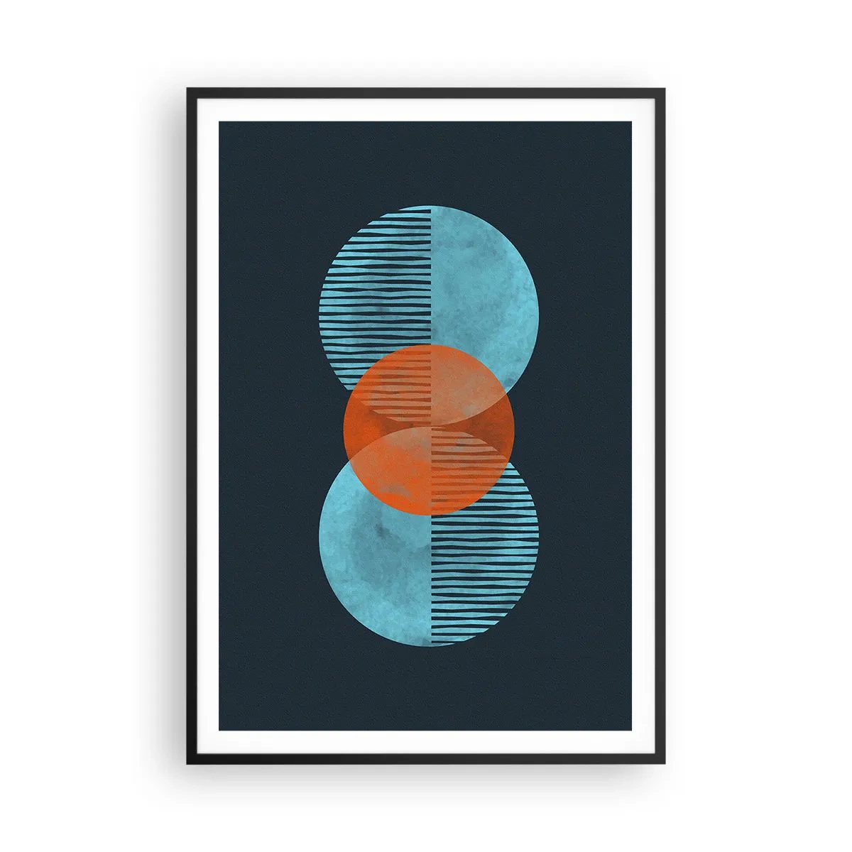 Poster în ramă neagră - Compoziție simetrică - 70x100 cm