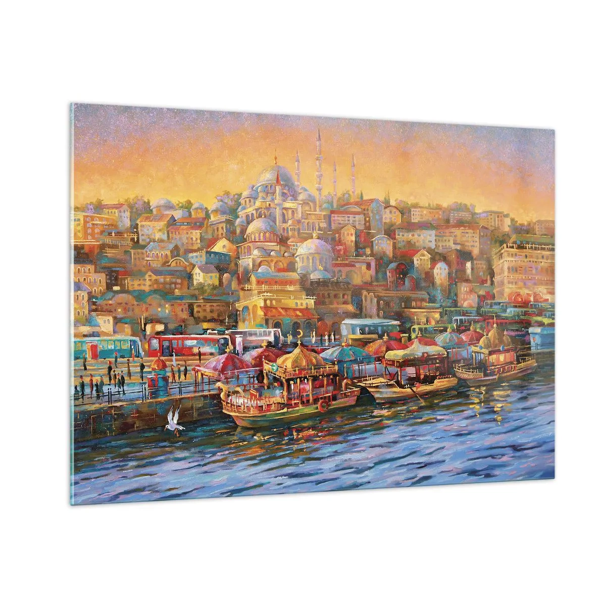 Tablou pe sticlă - O poveste din Istanbul - 100x70 cm