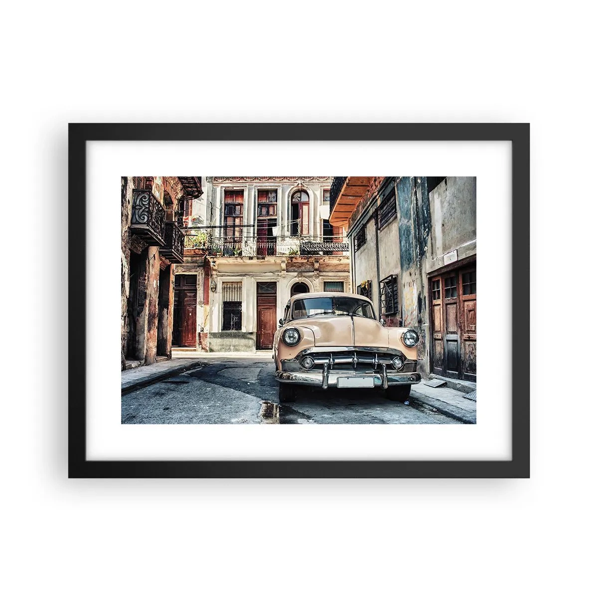 Poster în ramă neagră - O siestă în Havana - 40x30 cm