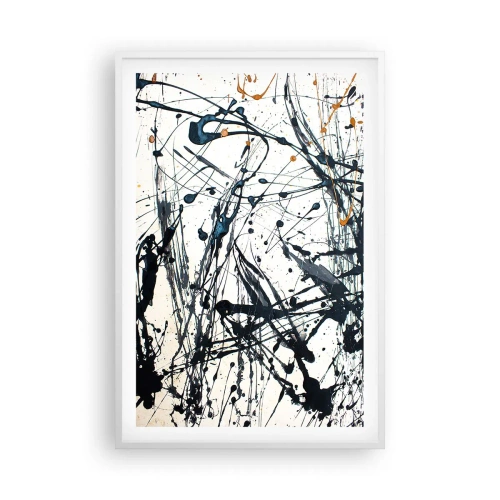 Poster în ramă albă - Abstracție expresionistă - 61x91 cm