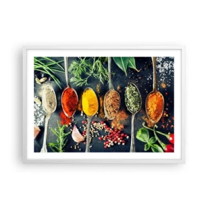 Poster în ramă albă - Magie culinară - 70x50 cm