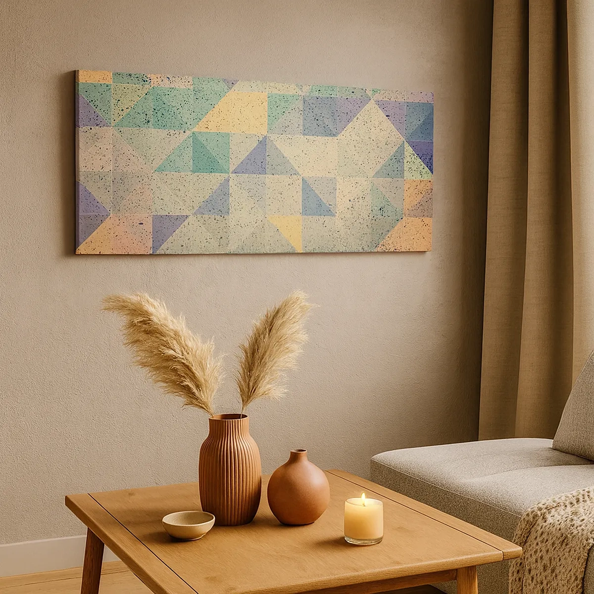 Tablou pe pânză - Republica triunghiurilor - 30x30 cm