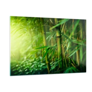 Tablou pe sticlă - Cunoașteți verdeața în sine - 120x80 cm