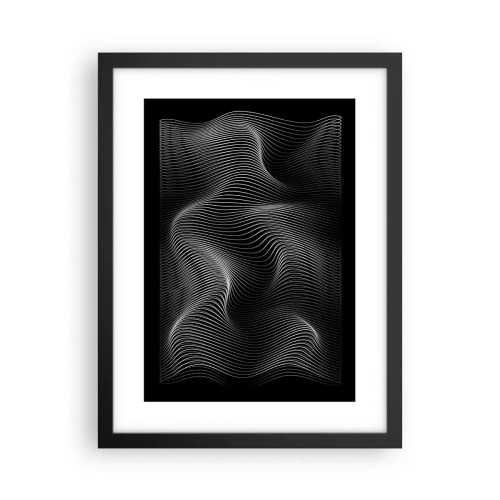 Poster în ramă neagră - Dansul luminii în spațiu - 30x40 cm