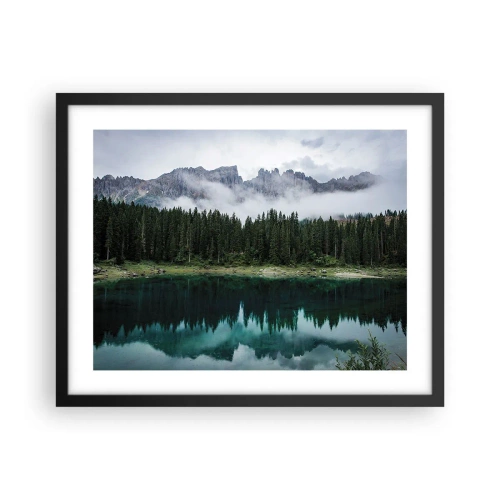 Poster în ramă neagră - Liniște, liniște, să nu trezim apa care doarme... - 50x40 cm