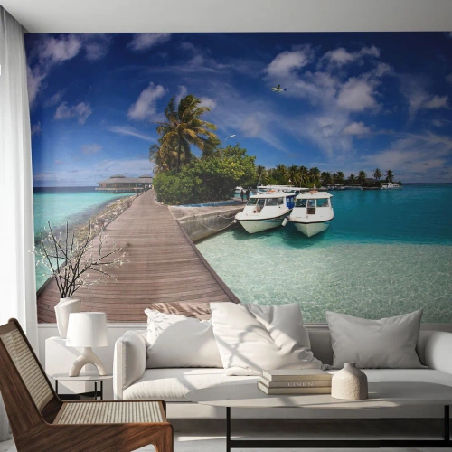 Tapet Autoadeziv Deluxe Sticker - Și totuși paradisul există - Peisaj, Paradis, Mare - 100x70 cm
