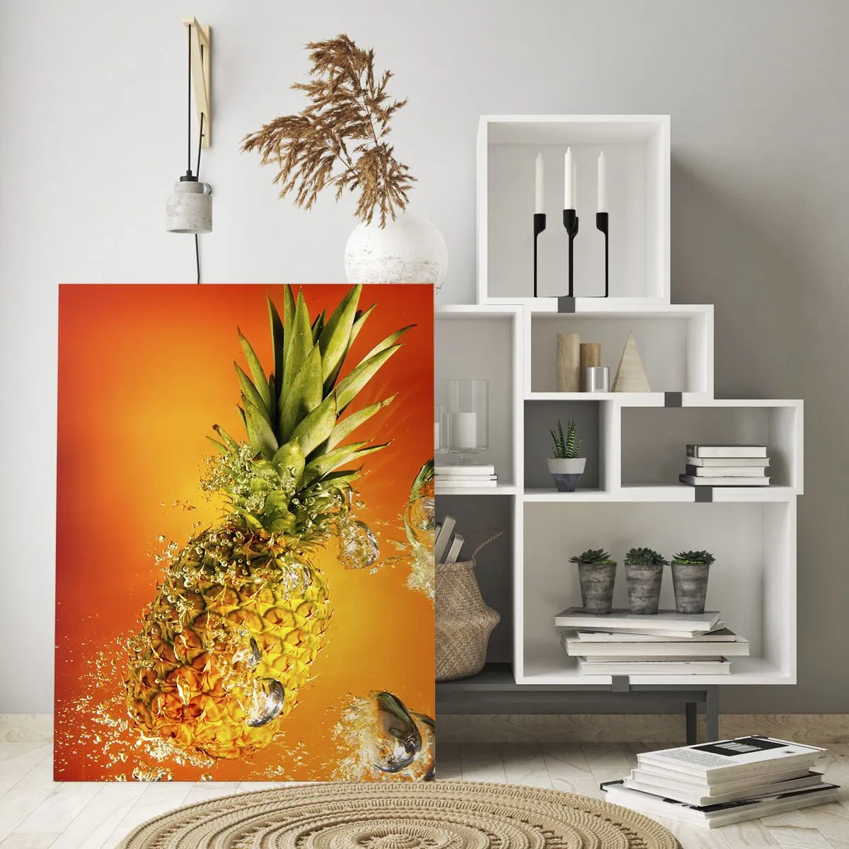 Tablou pe sticlă - Prospețime suculentă tropicală - 50x70 cm