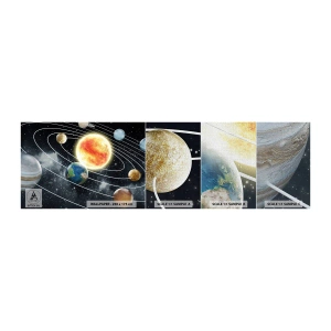 Mostră tapet Premium Canvas - Dans cosmic - Cosmos, Galaxie, Sistem solar - 100x30 cm