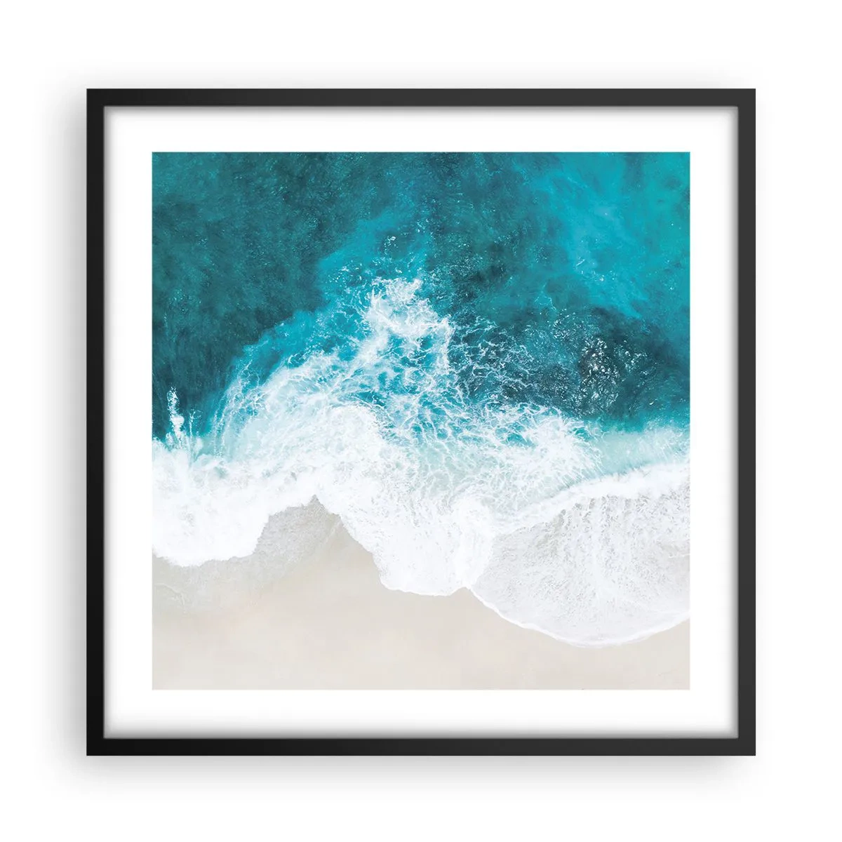 Poster în ramă neagră - Mângâiere naturală - 50x50 cm