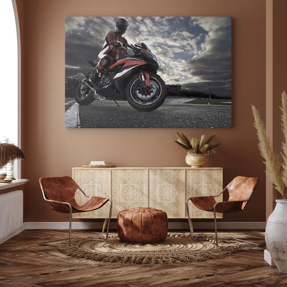 Tablou pe pânză - Călărețul întunecat - 120x80 cm