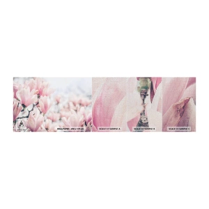 Mostră tapet Premium Canvas - Idealul de subtilitate - Magnolie, Flori, Arborele Magnolia - 100x30 cm
