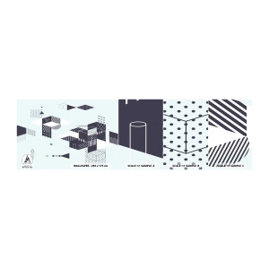 Mostră tapet autocolant Deluxe Sticker - În sufletul matematicii - Abstracția, Bucată, Model modern - 100x30 cm
