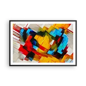 Poster în ramă neagră - Sandviș multicolor - 91x61 cm