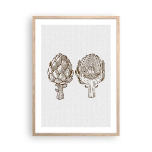 Poster în ramă de stejar deschis - Lecție de anatomie - 50x70 cm