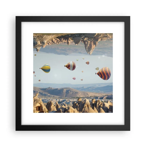 Poster în ramă neagră - Orice este posibil aici - 30x30 cm