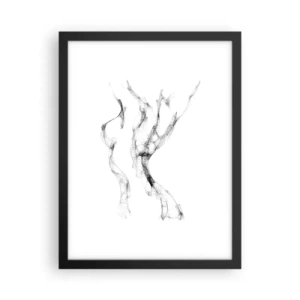 Poster în ramă neagră - Frumoasa și puternică - 30x40 cm