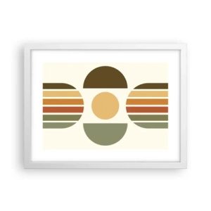 Poster în ramă albă - În culorile pământului - 40x30 cm