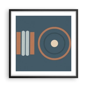 Poster în ramă neagră - Esența problemei - 50x50 cm