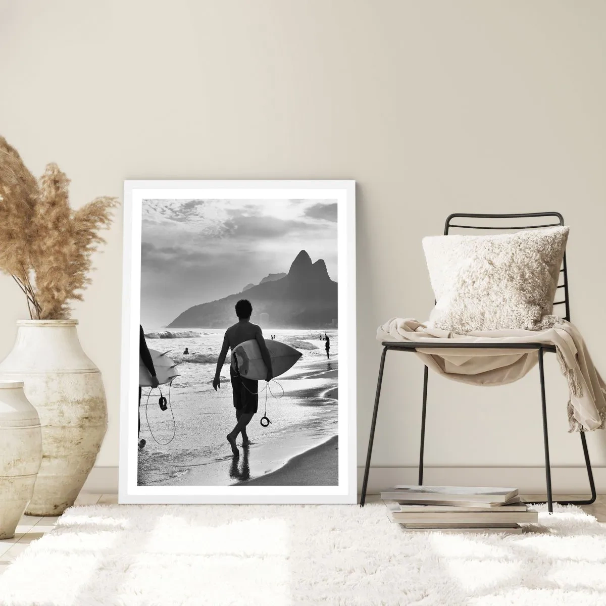 Poster în ramă albă - Samba pentru un val - 40x50 cm