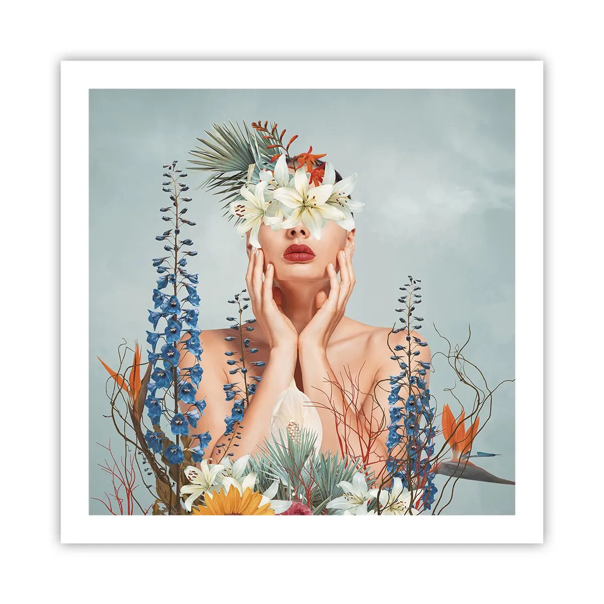 Poster - Femeia floare - 60x60 cm